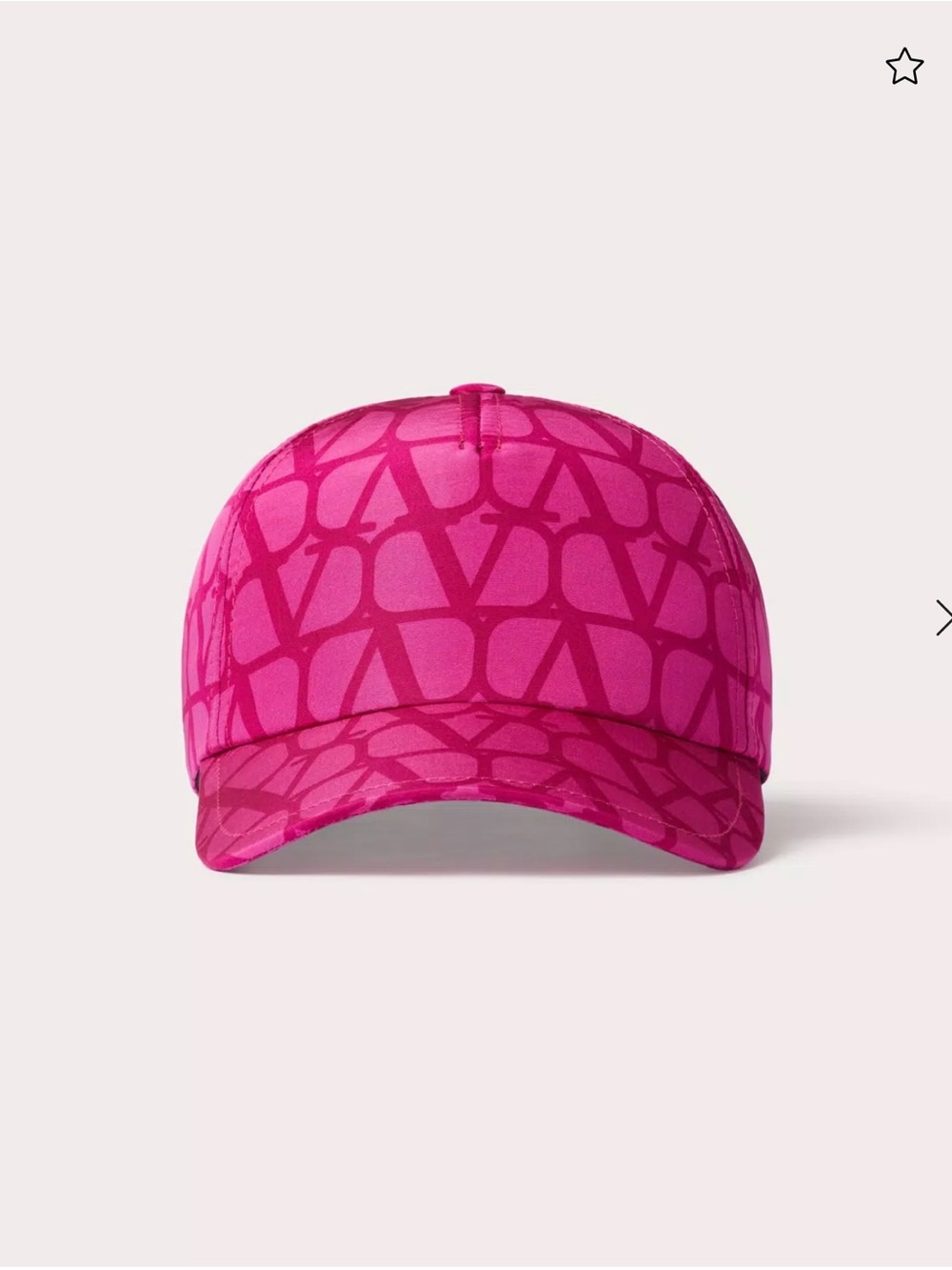 Valentino Garavani Pink Monogram Baseball Cap